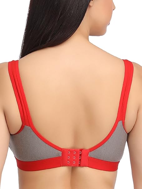 Women’s Light Grey Cotton-Rich Wire-Free T-Shirt Bra – Clovia Non-Padded Full-Cup Fit